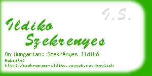 ildiko szekrenyes business card