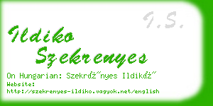 ildiko szekrenyes business card